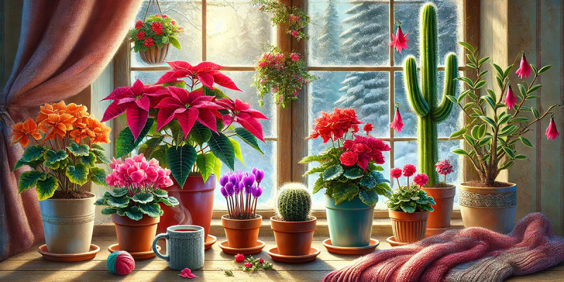 Цветущие зимние растения: какие цветы распускаются зимой на улице и на подоконнике?