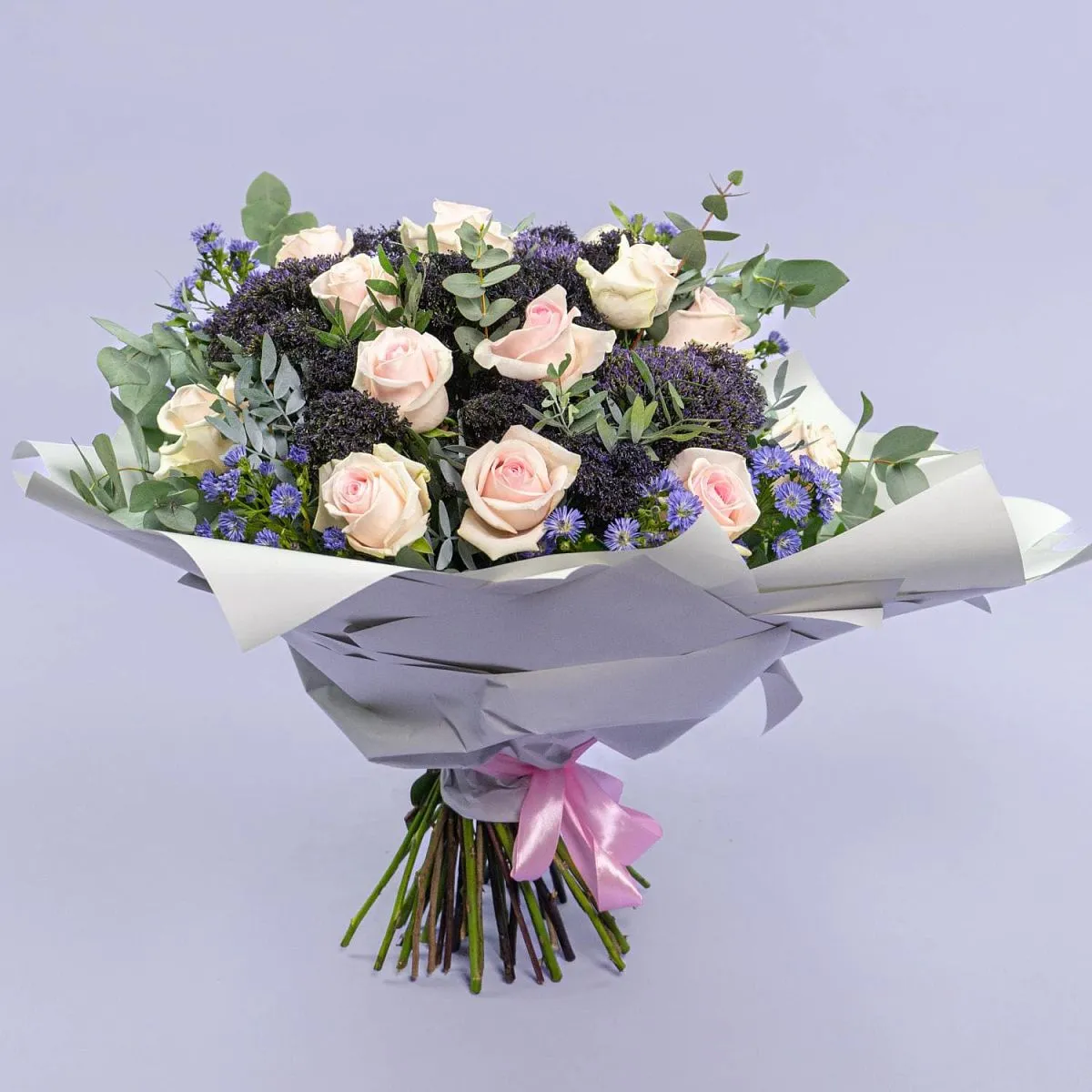 Букет из нежных розовых роз