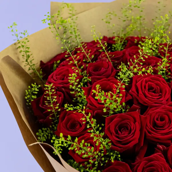 Букет из 35 бордовых роз