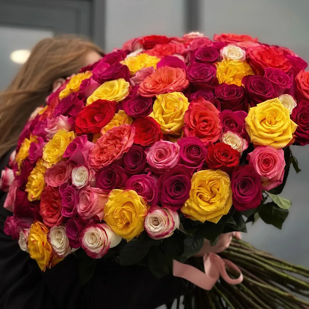 101 роза микс (50 см)