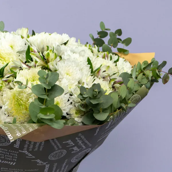 Букет из хризантем микс и альстромерий