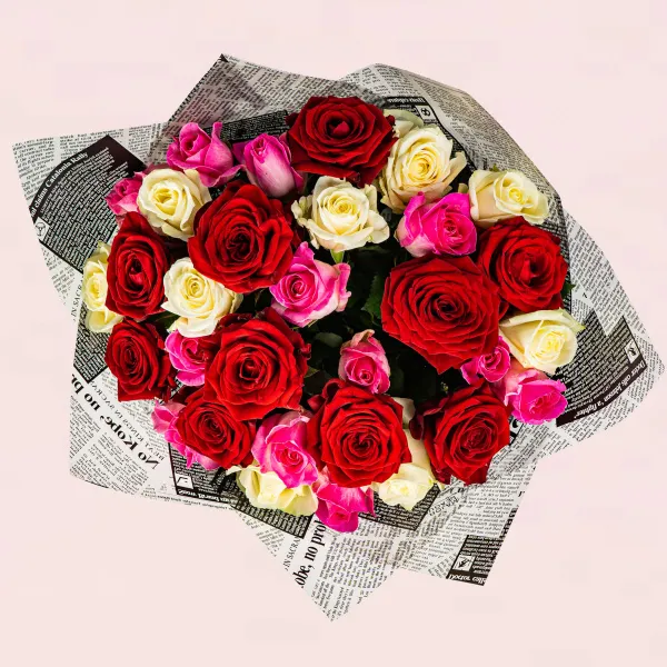 31 роза микс (60 см)