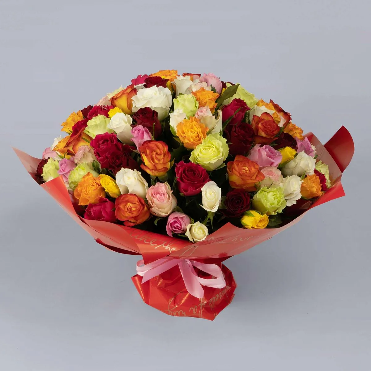 101 роза микс (60 см)