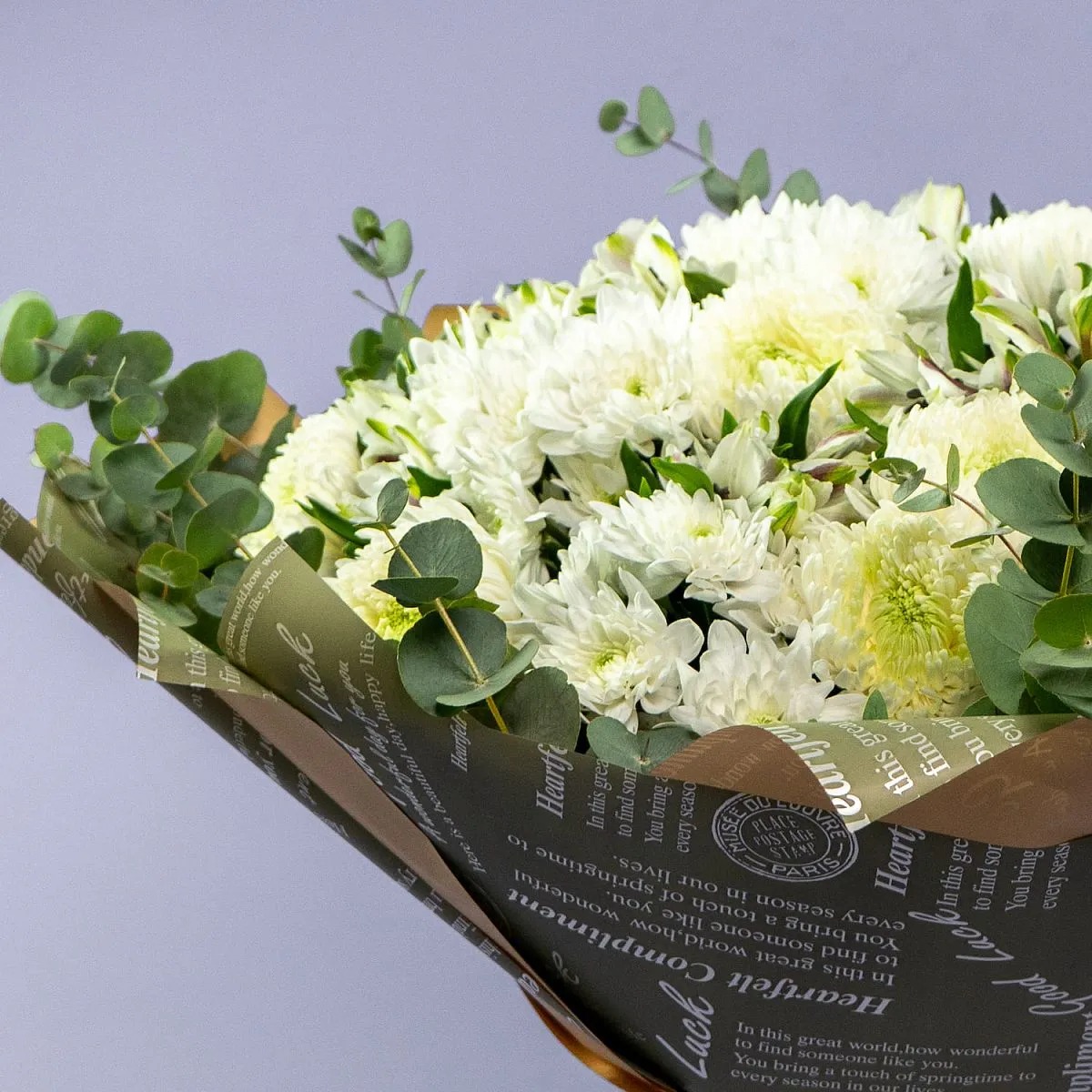 Букет из хризантем микс и альстромерий