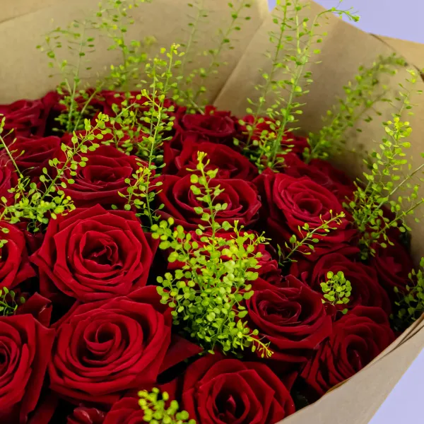 Букет из 35 бордовых роз