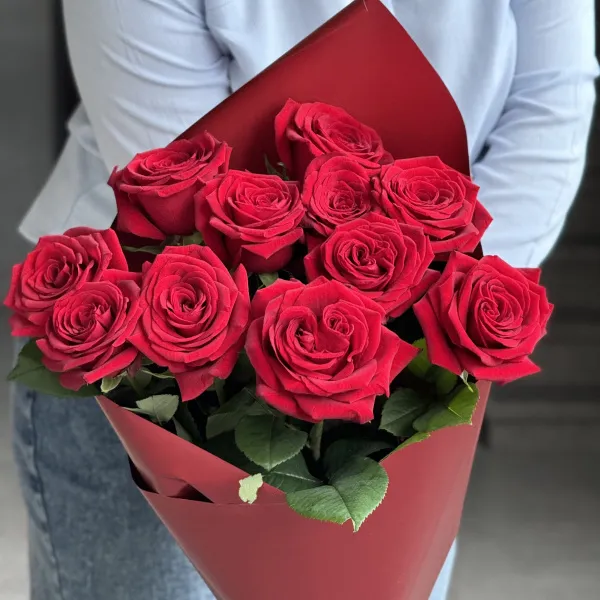 Букет из 11 красных роз (60 см)