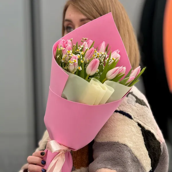 35 тюльпанов и танацетум огромный