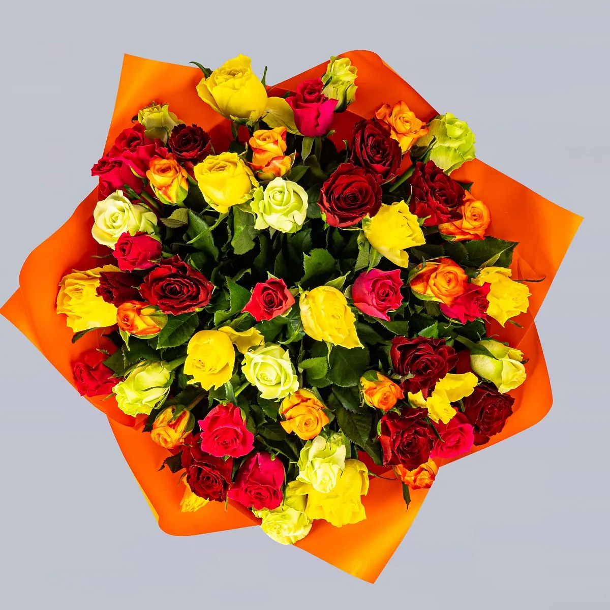 51 роза микс (50 см)