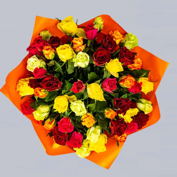 51 роза микс (50 см)