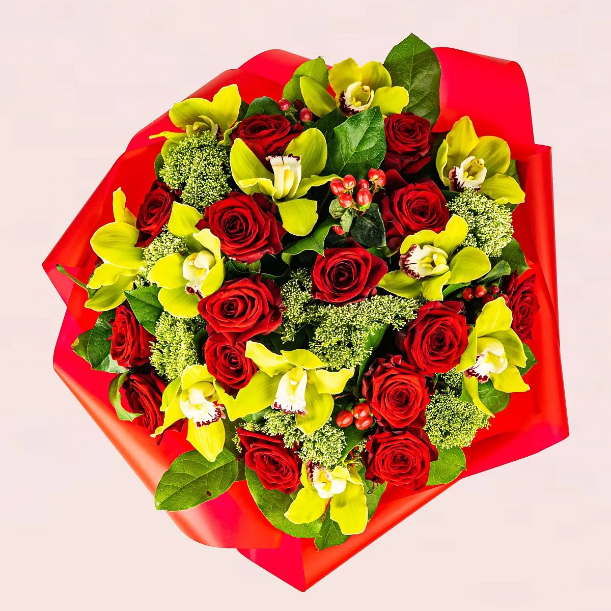 Букет из орхидей и роз