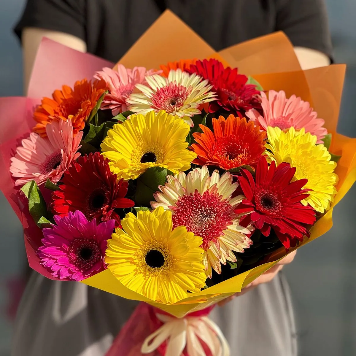 Букет гербер (15 шт)