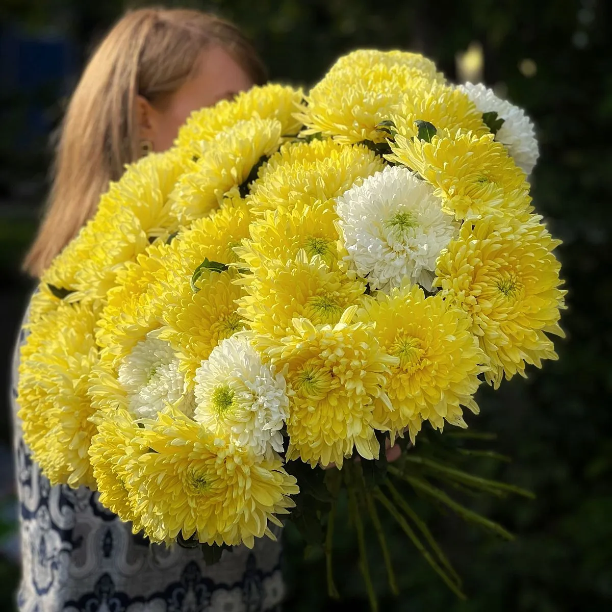 29 одноголовых хризантем