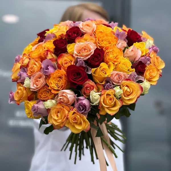 65 роз микс (35 см)