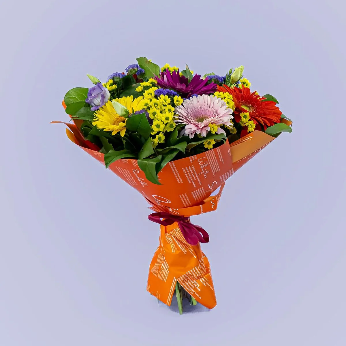 Букет из гербер микс и хризантем