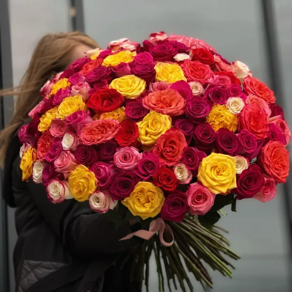 101 роза микс (50 см)
