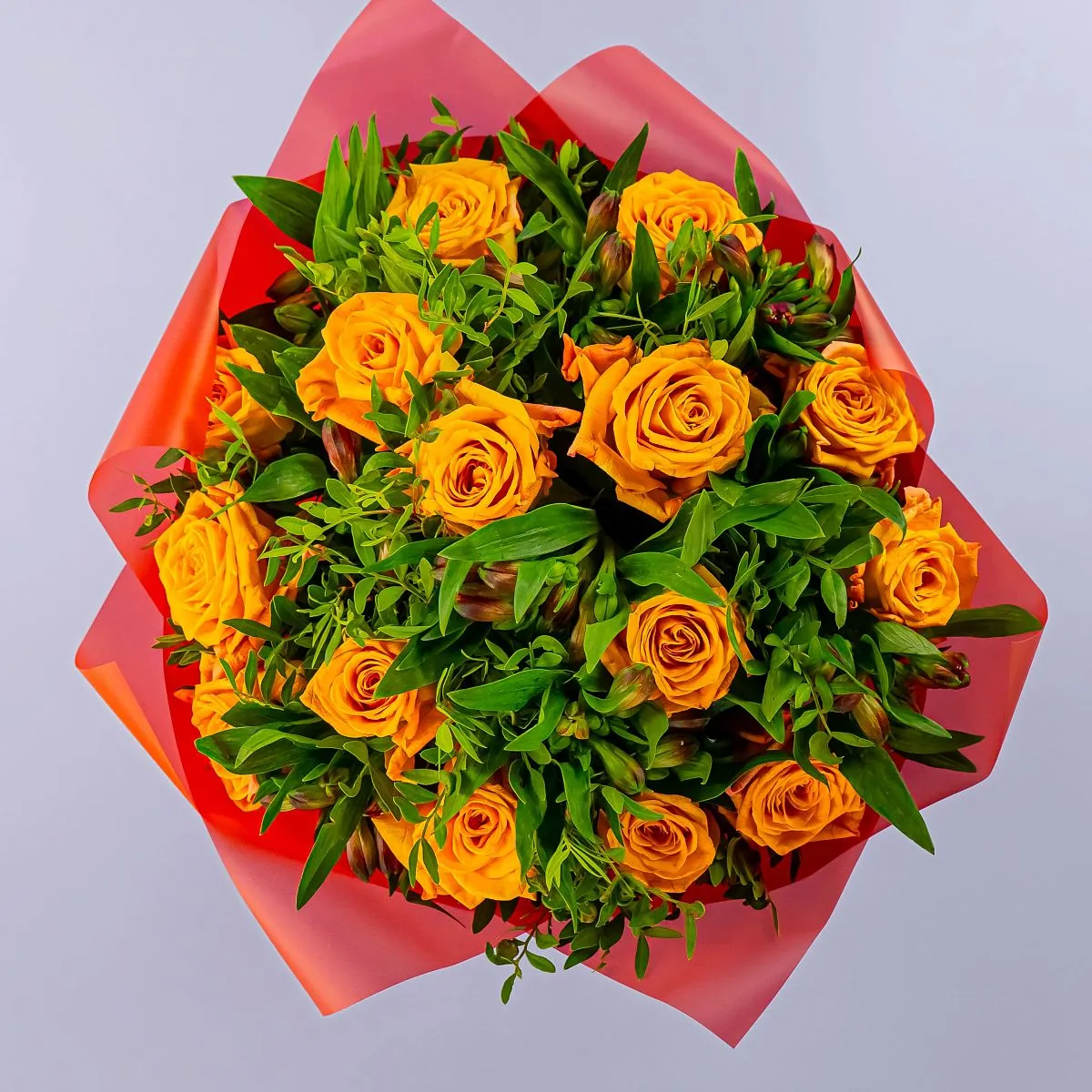 Букет из 15 оранжевых роз