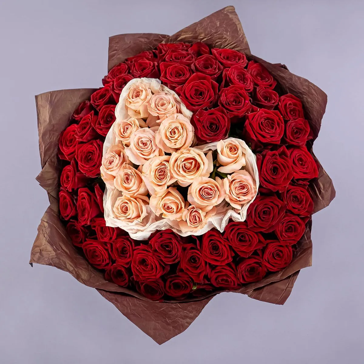 Букет из роз микс «Сердце»