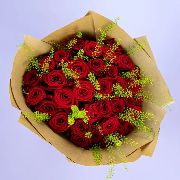 Букет из 35 бордовых роз