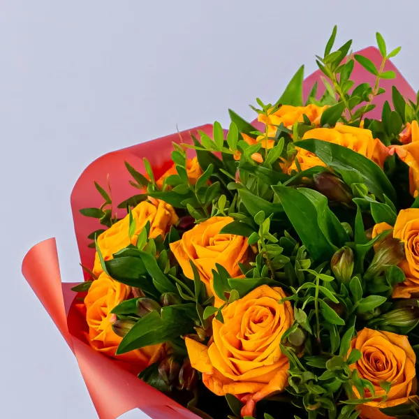 Букет из 15 оранжевых роз