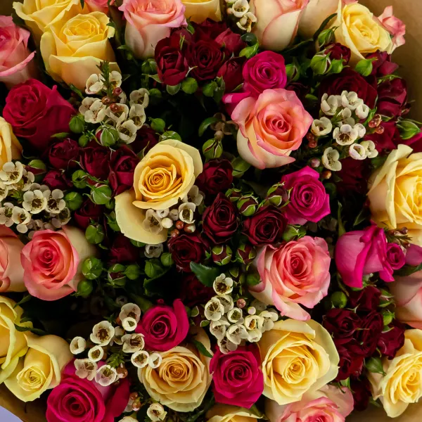 Букет из роз микс (60 см)