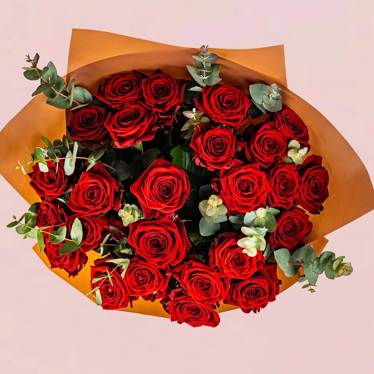 Букет из 25 красных роз (50 см)