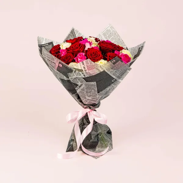 31 роза микс (60 см)