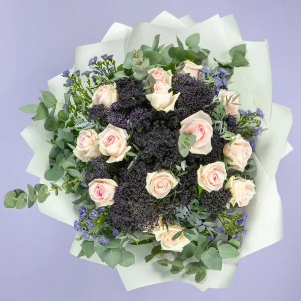 Букет из нежных розовых роз