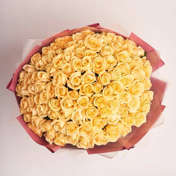 101 персиковая роза (60 см)